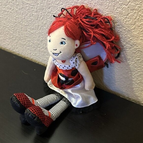 Manhattan Toy 2009 "Lana" Red & Black Lady Bug Dress 12" Plush Doll - Picture 2 of 7